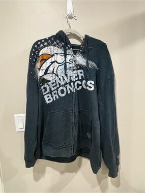 NFL Pro Line Navy and White Denver Bronco Sweatshirt